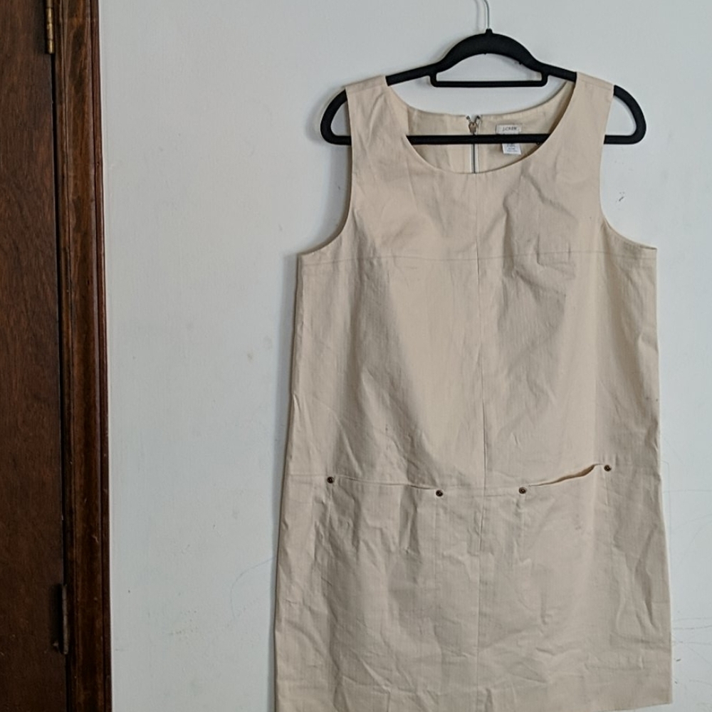 J Crew size sz 14 beige dress nwt